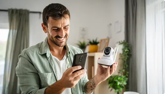 testowanie połączenia kamery ze smartfonem